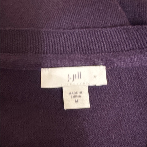 J. Jill Deep Purple Long Sleeve Top - Picture 5 of 6